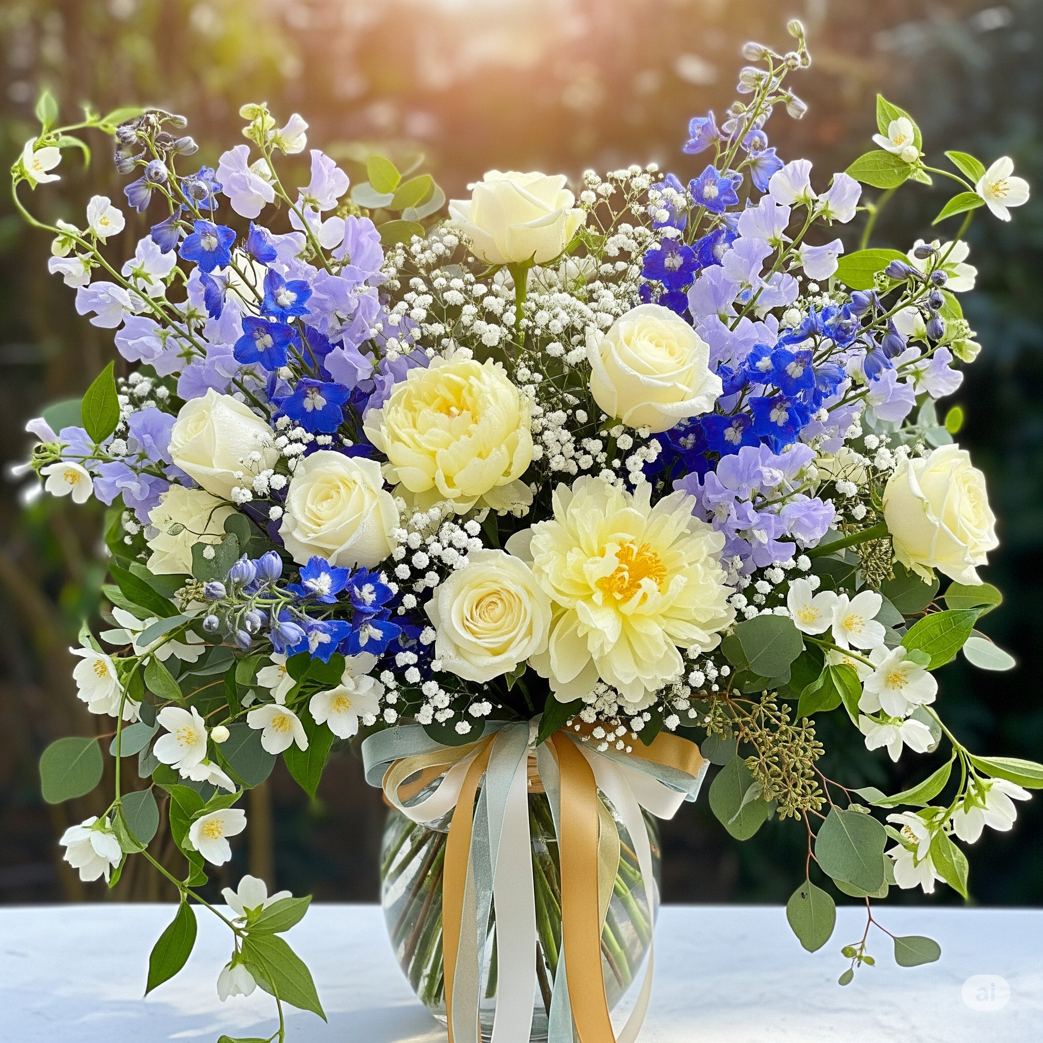 Serenade of Gratitude — graceful purples and whites to say thanks